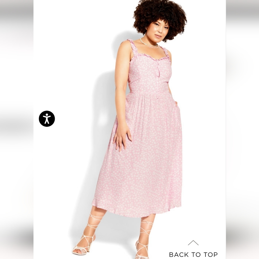 City Chic Cecillia Dress - pink
